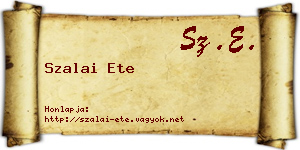 Szalai Ete névjegykártya