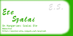 ete szalai business card